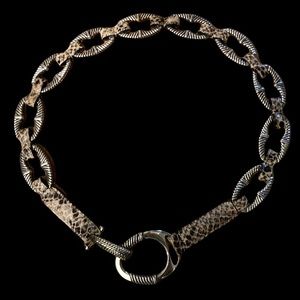 Snake Skin & Silver Brighton Chain Belt